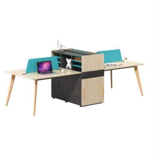 Office furniture staff station double screen office desk and chair combination financial table is simple and modern
