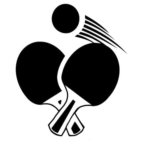 Creative Table Tennis Silhouettes Cool Car Stickers PVC Personalized Auto Windows Exquisite Waterproof Decals Customizable Color