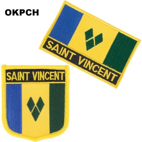 Saint Vincent Flag patches embroidered flag patches national flag patches Patches for Clothes DIY Decoration PT0162-2
