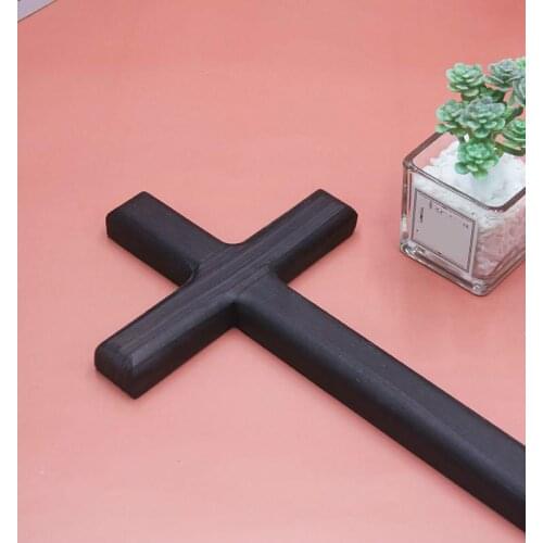 2pcs Christian cross handmade solid wood wall hanging Jesus big cross Catholic church wall decoration