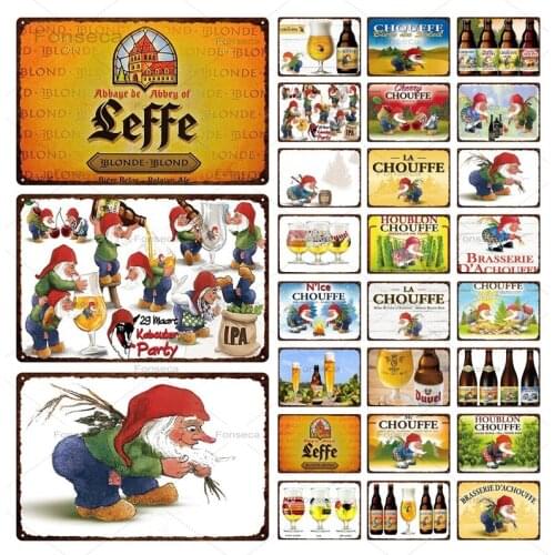 Beer Coffee Poster Vintage Metal Tin Sign Bar Pub Club Man Cave Wall Decorative Plates Retro Plaque Home Decoration Art 20x30cm