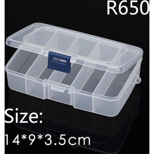 Transparent Plastic Small Parts Sub-grid boxes Packaging Storage organizer box with Lid Multi-Grid boxes for jewelry accessorie