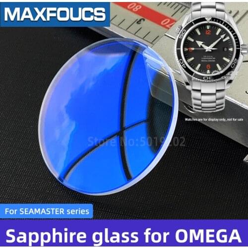 Sapphire crystal For SEAMASTER series 2201.51.00/2210.51.00/2373.70.00/2218.50.00 AR-coating Parts watch glass for OMEGA brand