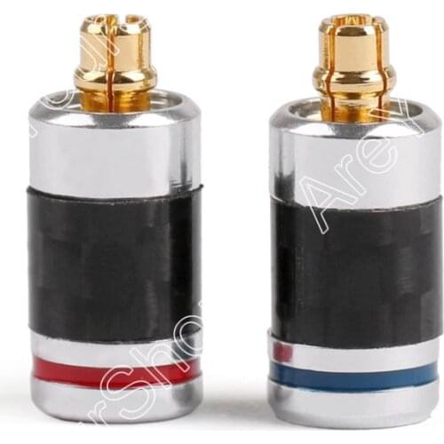 Areyourshop Earphone Pin Plug For Shure ED8 SE535 SE846 Carbon Fiber MMCX Westone Gold-Plated