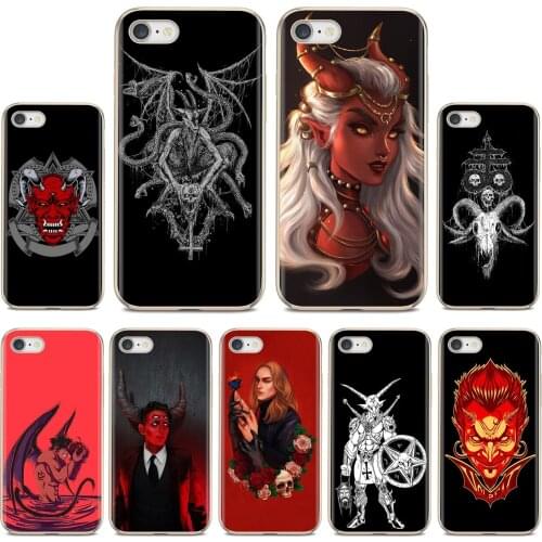For iPod Touch For iPhone 11 Pro 4 4S 5 5S SE 5C 6 6S 7 8 X XR XS Plus Max Silicone Case Cover Hell Satan