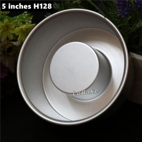 Brand new 5 inches round concavo-convex shape anodic aluminium alloy mold mousse cupcake cheese tart mold DIY bakery tools