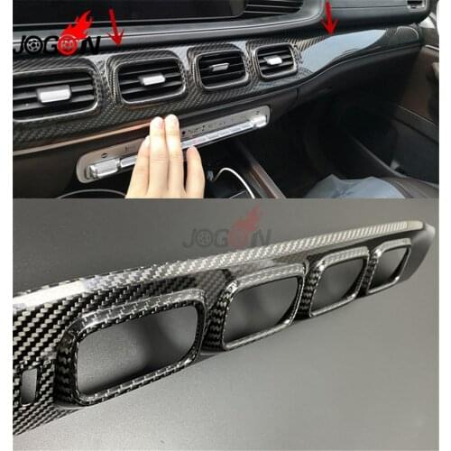 Dry Carbon Fiber For Mercedes Benz GLE W167 GLE350 GLE450 2020+ Car Console Center Air Vent Panel Cover Trim