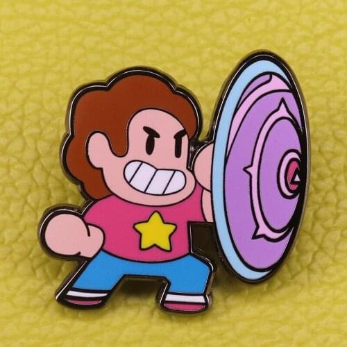 Steven Universe brooch crystal gem hero enamel pin cartoon Tv Jewelry