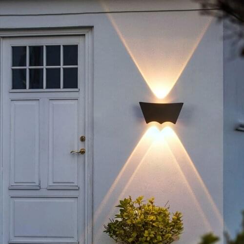 12W Outdoor Waterproof Exterior Wall Light Up Down Courtyard LED Porch Light Spotlight Balcony Staircase Front Door Wall Lamp