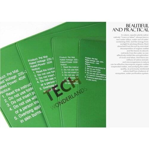 10W 20W 30W 40W Waterproof Temperature Reptile Pet Heating Heater Warmer Bed Mat Pad Amphibians Snake Turtle Lizard Reptile