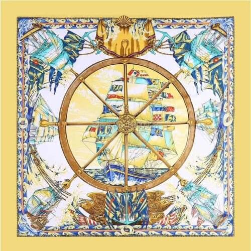 High Quailty Silk Square Scarf Headband Female Ladies Luxury Brand Scarf Shawls Pashmina Twill Print big Scarves 130*130CM