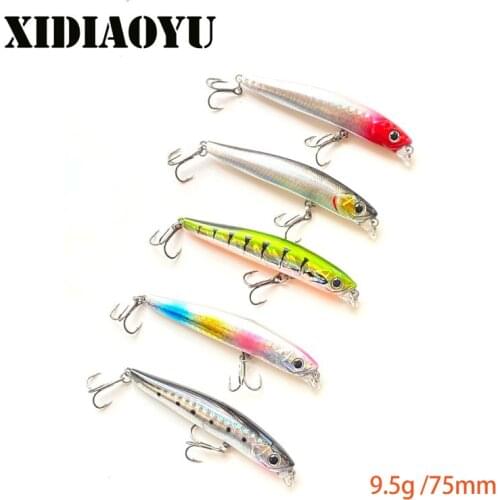 1PCS Sinking Minnow Lure 9.5g 75mm Fishing Lure Hard Bait Artificial Hard Bait Crankbait Carp Wobbler For Fishing Tackle