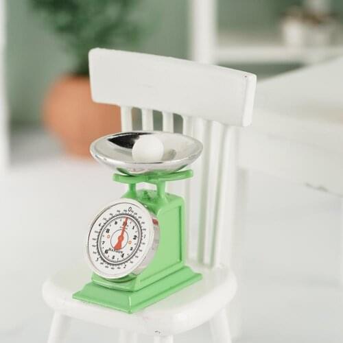 1/12 Mini Dollhouse Miniature Market Stall Weight Pound Alloy Miniature Scale Dollhouse Kitchen Accessories Toy For Girls Gift
