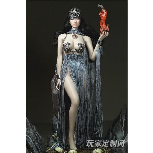 1:6 Steel Bone Coated Female Soldier clothes-earth Goddess Female Doll Clothing Accessories Indian Queen Dress Up