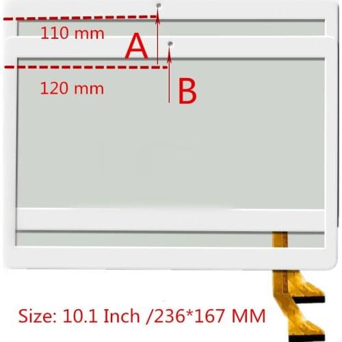 10.1 white touch screen P/N DXP2-0597-101B Capacitive touch screen panel repair replacement parts free shipping