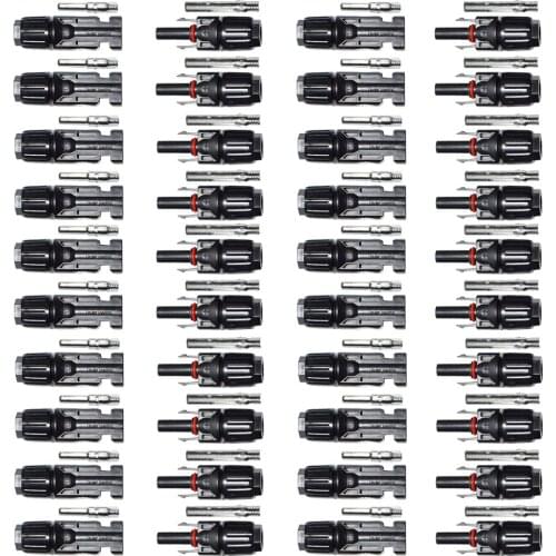 10 Pairs Solar Connector Male and Female Solar Panel Connector for Solar Cable Suitable Cable Cross Sections 2.5mm2~6.0mm2 IP67
