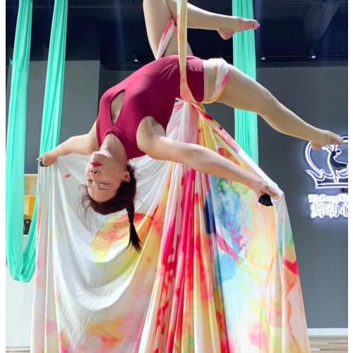 12 Yards 11M Ombre Aerial Silk High Quality Gradational Colors Aerial Yoga Anti-gravity for yoga training Yoga for sporting