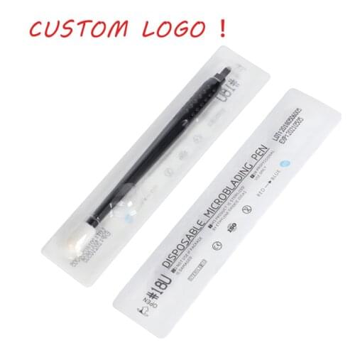 18U Microblade Pen permanent make up Laminas Tebori Microblading Shape Disposable manual Pens 18U needles embroidery blades
