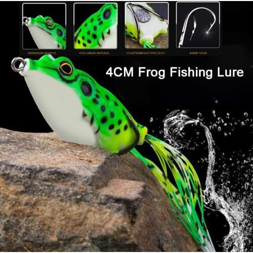 4cm 5g Frog Fishing Lure Soft Bait Pike Wobblers Artificial Bait Floating Fishing Lure Top Water Bait Frog Tool
