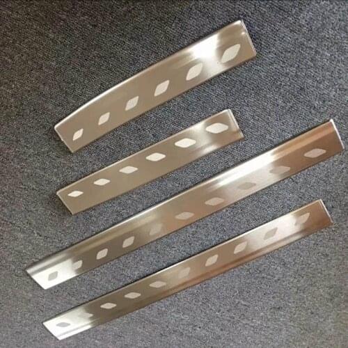 For 2017 2018 2019 Toyota Yaris Accessories Stainless Door Sill Scuff Plate Kick Guard Pedal Threshold Step Protector Cover Trim