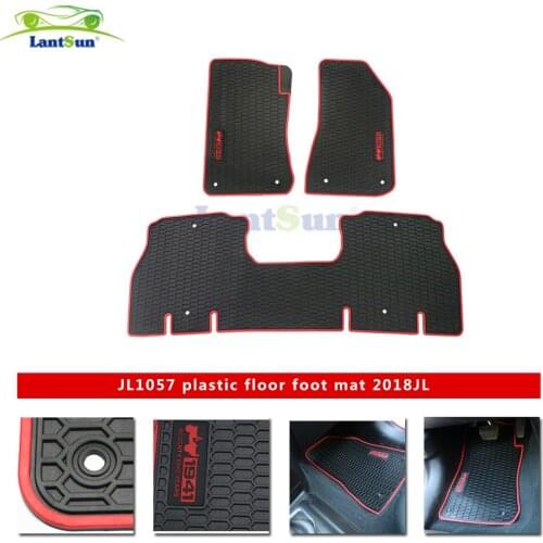 Car Floor Mats for wrangler jeep JL 2018+ Car emulsion Foot Mat Styling Accessories auto products off road car accessories