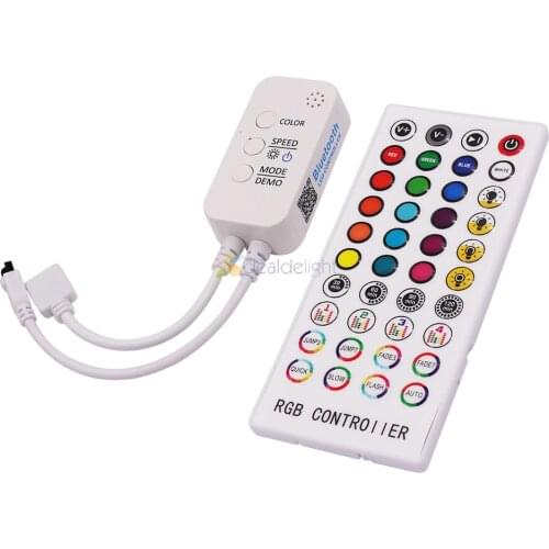 Bluetooth Music RGB Controller DC12V 40Key IR Remote Controller 3CH X 2A For 2835 5050 RGB LED Strip Lights