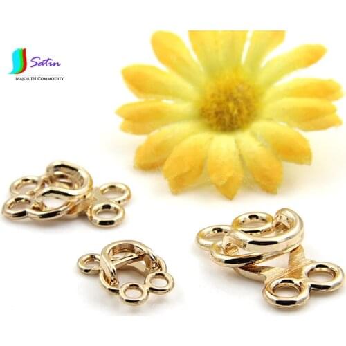 Golden Silver Black Alloy Metal Invisible Adjust Buckles Hooks Bottons Handmade Clothing Collar Applique Hooks S0110N