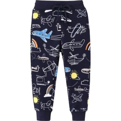 Funnygame New 2021 Cartoon Childrens Long Pants Cotton Cute Boys Girls Sweatpants for Autumn Spring Kids Trousers Pants