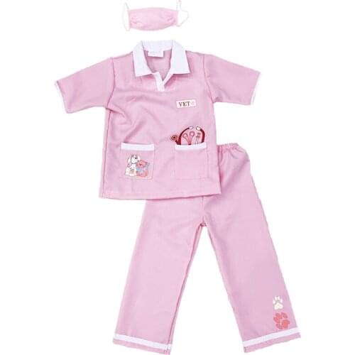 Childrens veterinarian role dress up Halloween doctor nurse costume kids childrens role uniform fancy dress ball party dress