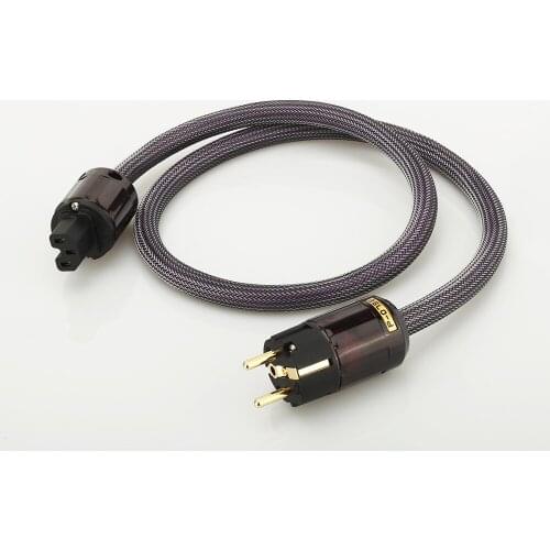 Hifi OFC AC-313 Hifi power cable Gold Plated Power plug EU Schuko AC power cord for HIfi AMP CD player