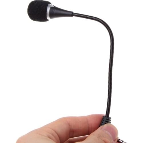 Mini 3.5mm Interface Noise Canceling Flexible Microphone For PC Laptop Notebook M5TD