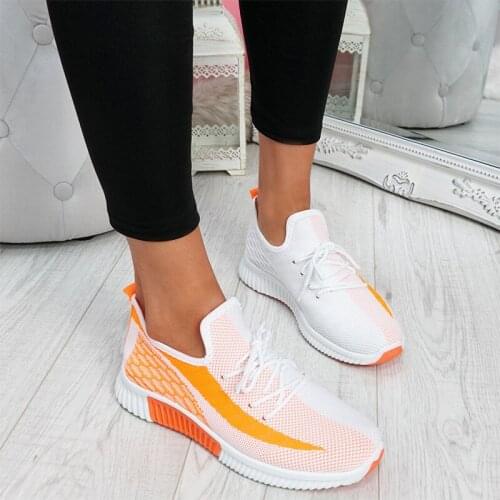 2020 Women Vulcanized Woman Mesh Sneakers Female Lace Up Shoes Womens Round Toe Low Heels Ladies Comfortable Casual Footwear