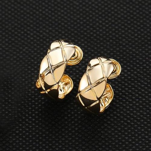 20mm Small Minimalist Clip on Hoop Earrings Non Pierced Golded Punk C Shape Round Texture Ear Clips 2020 Trendy Accessories