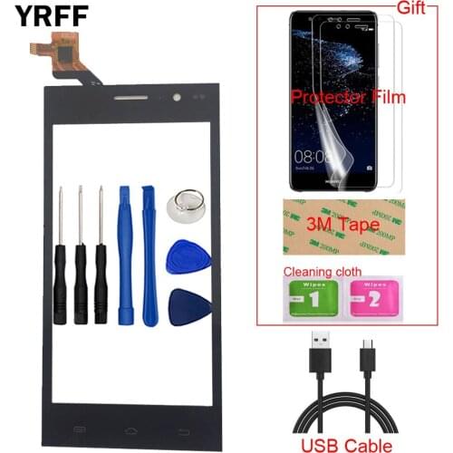 4.5'' Mobile Touch Screen For Highscreen Zera S Power Touch Screen Front Glass Digitizer Panel Sensor Tools With Protector Film