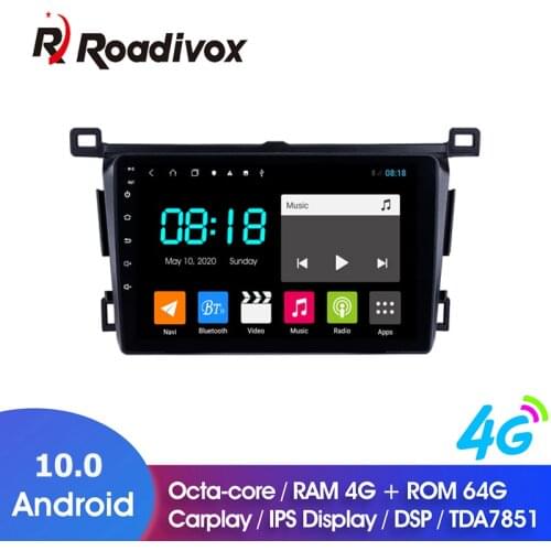 9" Android 10.0 RAM 4G ROM 64G for Toyota RAV4 RHD 2013-2018 Car Dvd Gps Navigation Radio Multimedia Player Stereo Head Unit
