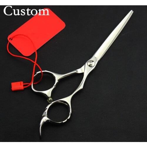 Custom Top-grade japan 440c 9cr13 5.5 inch cut hair scissors cutting barber makas scissor shears clipper hairdressing scissors