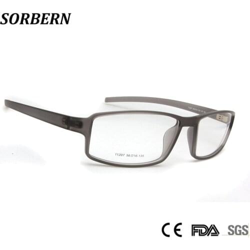 SORBERN Optical TR90 Glasses Frame Men Sports Eyewear Full Rim Square Eyeglasses Prescription Lens Male Driving Spectacles