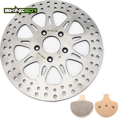 BIKINGBOY Sportster XLH FXLR Low Rider Custom FLST Heritage FLSTC FXDWG Wide Rider 93 94 95 96 Front Brake Disk Disc Rotor Pads