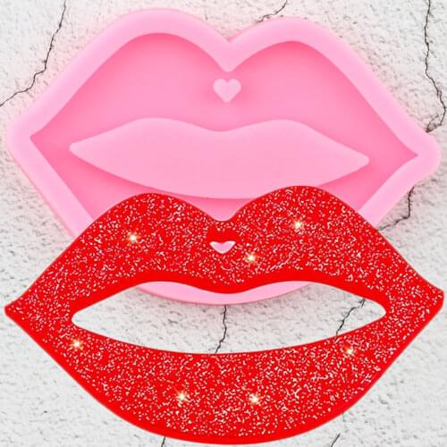 Sexy Lips Silicone Molds Wedding Cupcake Topper Fondant Cake Decorating Tools Candy Chocolate Mold Keychain Epoxy Resin Moulds