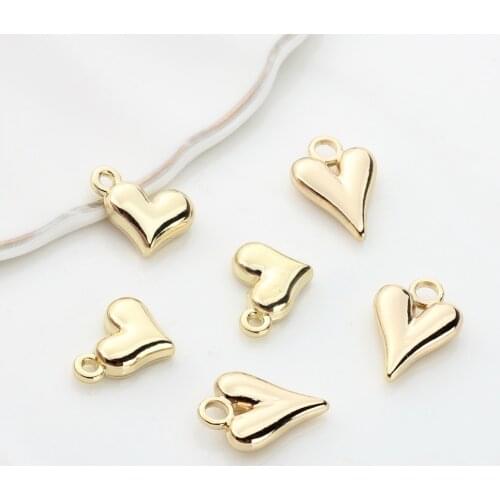 10pcs Zinc Alloy Pendant Heart Charms Pendant For DIY Fashion Jewelry Earring Making Accessories