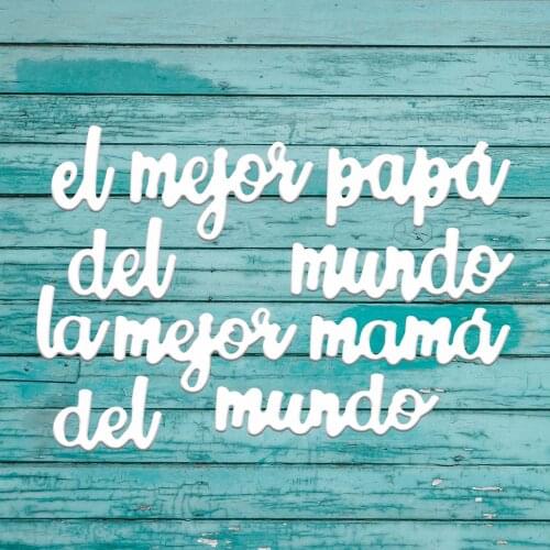 Popular Spain Words Stencil Metal Cutting Dies Cut Practice Hands-on DIY Scrapbooking Album Craft dies Tool New Arrival