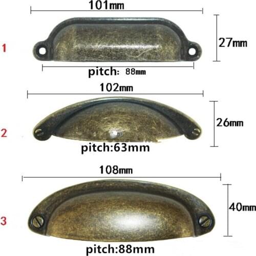 Zinc Alloy Handle Kitchen Drawer Cabinet Door Handle Furniture Knobs Cupboard Antique Hardware Shell Pull Handles,1PC