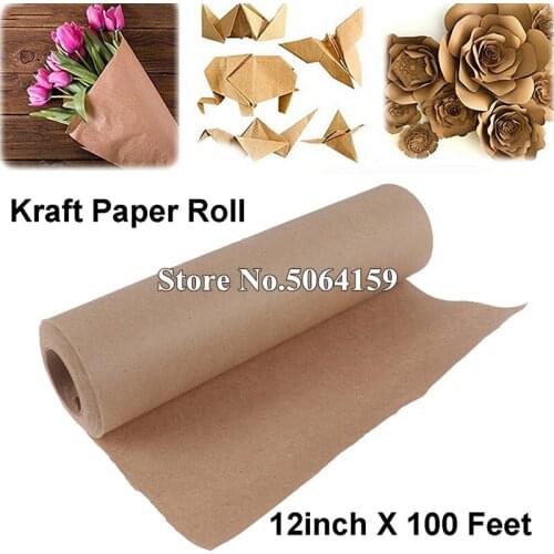 30 Meters Brown Kraft Wrapping Paper Roll For Wedding Birthday Party Gift Wrapping Parcel Packing Art Craft 30cm free shipping