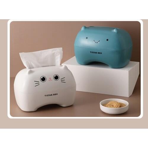 Nordic Cartoon Tissue Box Container Cute Tissue Box Cover Wipes Case Tissue Storage Living Room Tisue Holder Fuck Trump AB50ZJ