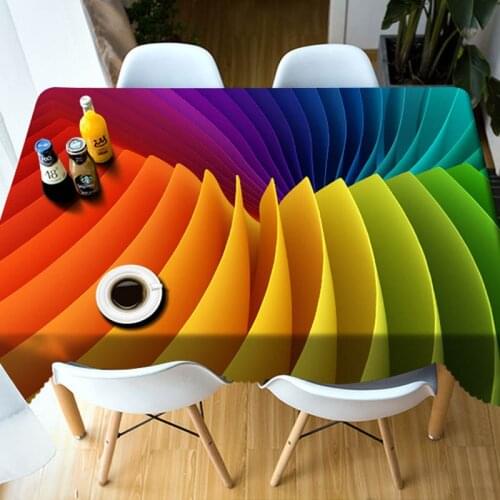 Meijuner Customized 3D Tablecloth Flower Pattern Dustproof Thicken Cotton Wedding Party Rectangular Table cloth Home textile