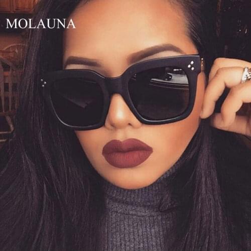 2020 New Square Sunglasses Women Brand Designer Big Frame Gradient Vintage Sun Glasses For Women Oculos De Sol Feminino UV400