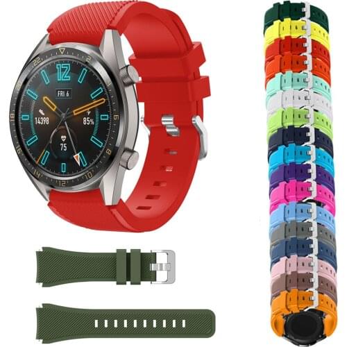 Sport Silicone Strap For Huawei Watch GT Band Bracelet Belt For Samsung Galaxy Watch 46mm Strap Gear S3 Frontier Classic Band