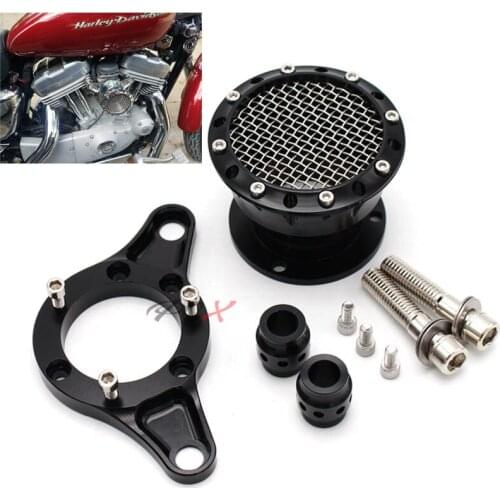 Universal Motorcycle Velocity Stack Air Cleaner Intake Filter CNC Aluminum For Harley Sportster 883 1200 XL 48 2004-UP