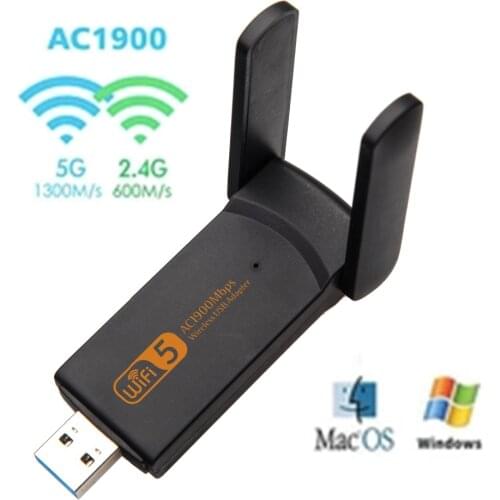 1900Mbps USB 3.0 WiFi adapter dual-band network Lan card 2.4/5G wireless desktop laptop Windows10/8.1/Vista/XP Mac OS X