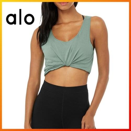 Alo Yoga New Fashion Womens Sexy Solid Color Summer Short Tops Womens Casual Vest Sleeveless Cool Street Fitness Running